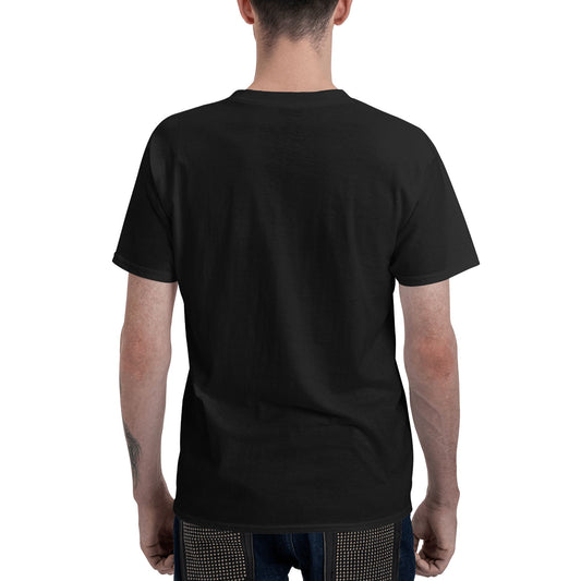 150g Men's Cotton Round Neck Short Sleeve T-shirt - front custom