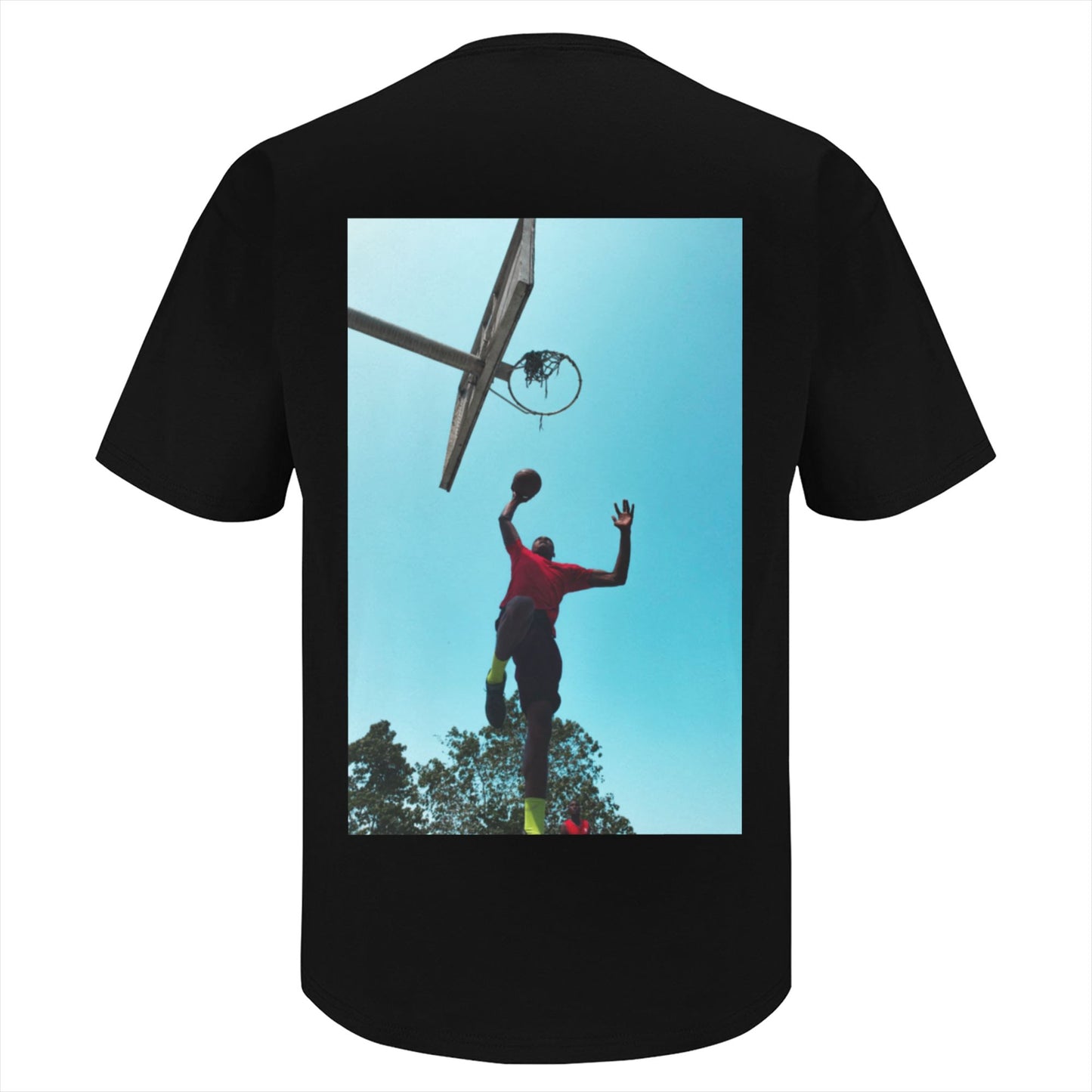 150g Men's Cotton Round Neck Short Sleeve T-Shirt - Back Custom