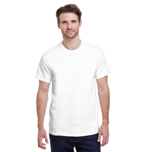 150g Men's Cotton Round Neck Short Sleeve T-Shirt - Back Custom