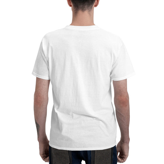 180g men's cotton round neck short sleeve T-shirt - Front Custom
