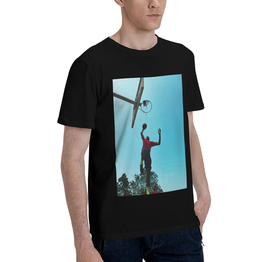 220g men's round neck short sleeve quick-drying T-shirt - Front Custom