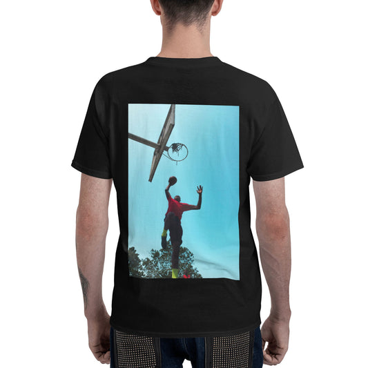 220g Men's Round Neck Short Sleeve Quick Dry T-Shirt - Back Custom